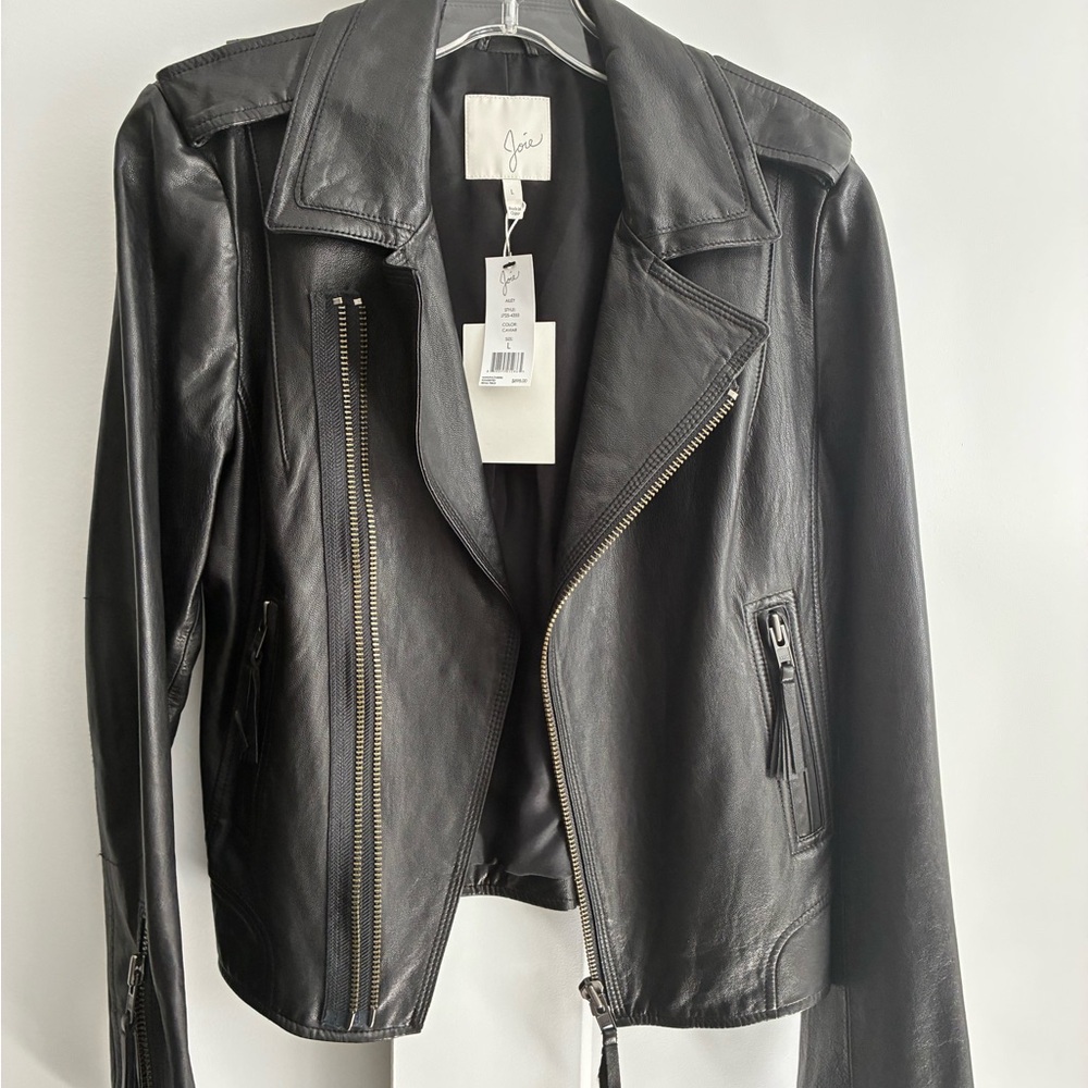Joie Black Leather Biker Jacket - NWT ($898)